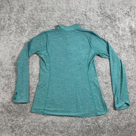 North Face 1/4 Zip Pullover Womens Large Performance Stretch Hiking Teal - Picture 9 of 14